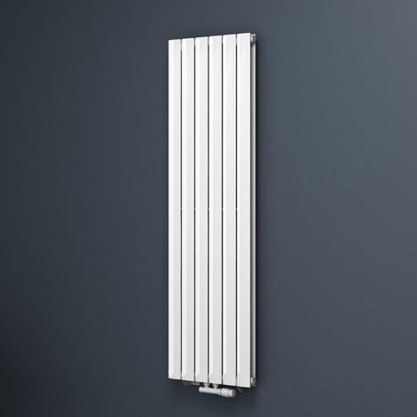 Mai & Mai Radiatore Verticale da Bagno 160x46cm, Radiatore Scaldasalviette a Due Strati Termoarredo Scalda Portasciugamani da Parete e Pavimento in Acciaio, Bianco (1/5)