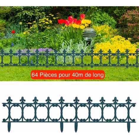 40 m De Bordure de jardin. Verte en Polypropylène. Style ancien et rustique (1/5)