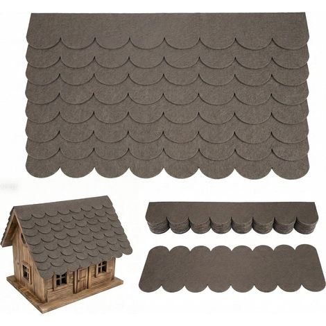 Lot de 35 feuilles bitumées autocollantes pour nichoir à oiseaux, toit en goudron imperméable pour nichoir à lapin, clapier pour chien, hôtel à insectes, toits de boîte aux lettres, gris (1/5)