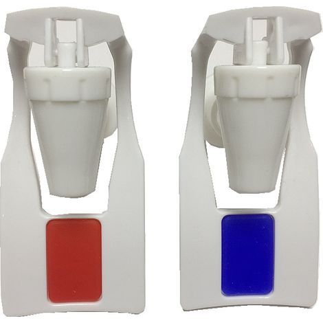 Grifo dispensador de agua de plástico, apto para agua fría y caliente, repuesto para grifo, rojo y azul, 4 piezas, 105,5 cm.