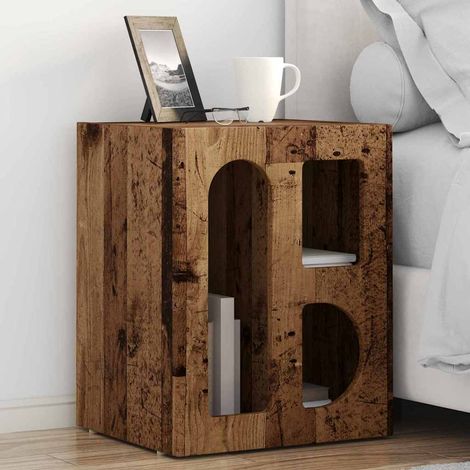 Nachttisch Altholz 40 x 35 x 50 cm Holzwerkstoff