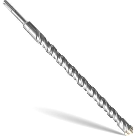Foret SDS Plus 22mm x 350mm,avec 4 taillants en carbure et double vis, pour béton, pierre naturelle (1/5)