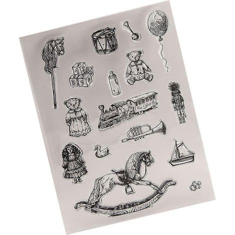 Tampons en silicone pour enfants, parfaits pour la création de cartes et le scrapbooking.