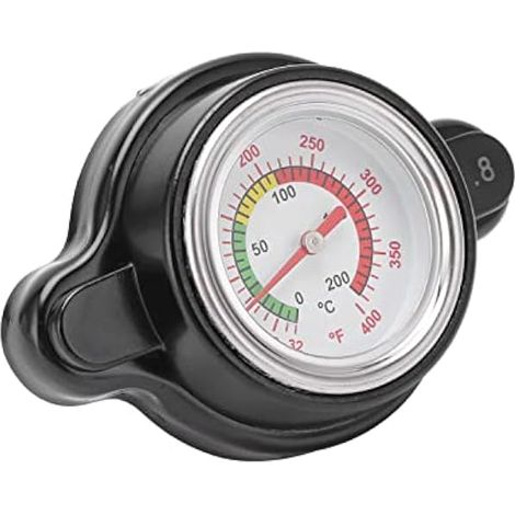 Bouchon de Radiateur Haute Pression pour Moto, Bouchon de Jauge de Thermomètre de Radiateur de Moto avec Jauge de Température 1,8 Bar 1638630001 de Remplacement pour CR250R (1/4)