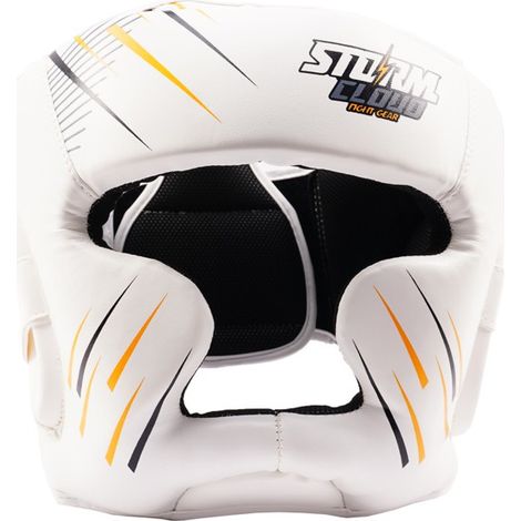 Casque de boxe StormCloud StarFall blanc et jaune S/M (1/5)