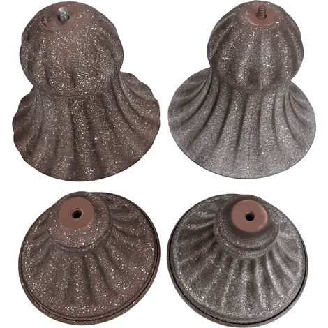 Lot de 2 vases funéraires commémoratifs, résistants au vent, avec base stable, couleur gris foncé. Idéal pour la composition florale. (1/5)