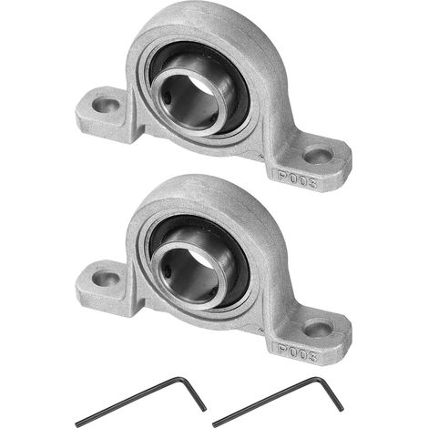 2pcs Paliers de Battement Montés Lisse KP003, Palier à Semelle Alésage 17mm pour Bride Roulement à Bille de Bloc Roue de Brouette Machine à Axe Imprimante 3D, P6(ABEC3) (1/5)
