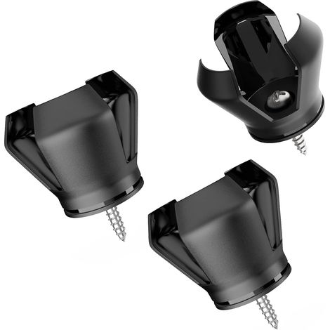 3er-Pack Golfball-Aufheber mit 3 Zinken – Schwarz – Tragbarer Greifer