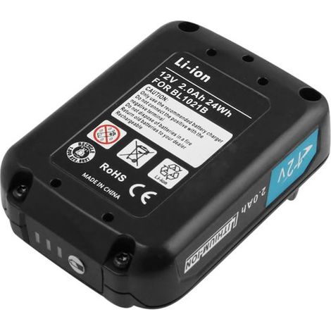 Batterie 12V Li-ion - AVIZAR - BL1021B - 2000mAh (2Ah) - 21.6Wh - Sans effet mémoire
