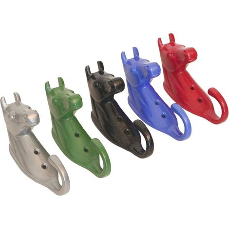 verde - Porte-bride tête de cheval en métal peint, environ 15 cm