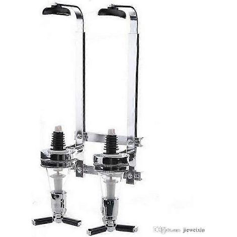 Distributeur mural Kabalo en acier inoxydable pour 2 bouteilles, type barman, pour boissons alcoolisées et spiritueux (vodka, whisky, rhum, gin) - Pratique
