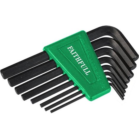 Faithfull Short Arm Hexagon Key Set, 8 Piece (1/16 - 1/4in) FAIHKS8AF (1/3)