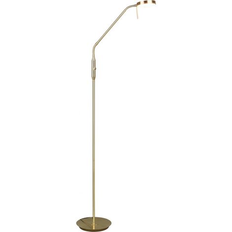 Lámpara de pie Trio Monza 12W 145×50 cm. LED Blanco con temperatura de color regulable. Flexible Salón y dormitorio. Estilo moderno. Metal. Color cobre (1/5)