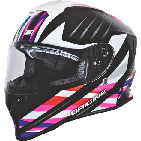 Casco YM rosa brillante negro y llamativo para niños Origine Dinamo (1/5)