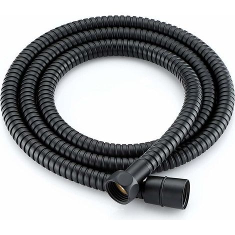 Tuyau de Douche Acier inoxydable Flexible de Douche 1.5 mètres Anti-Torsion pour Douche à Main, Douche de Tête, Noir (1/4)