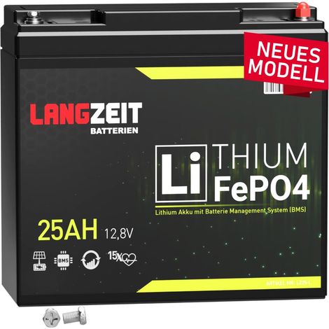 Langzeit Lithium Batterie 25Ah 12V