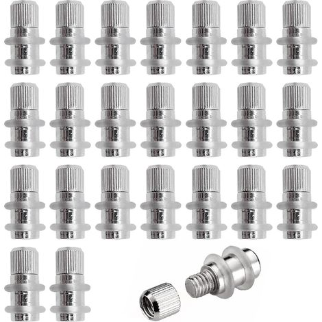 24 Pièces 8mm Étagère Broches,Support d'Étagère Goupilles,avec anneau antidérapant en silicone,pour Armoire, Meubles, Placard, Bibliothèques (1/5)