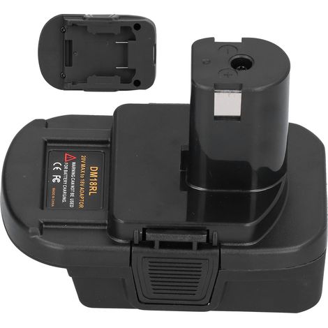 Adaptateur convertisseur DM18RL pour batterie au lithium 20 V Milwaukee DCB200 DCB203 DCB205 DCB206 M18