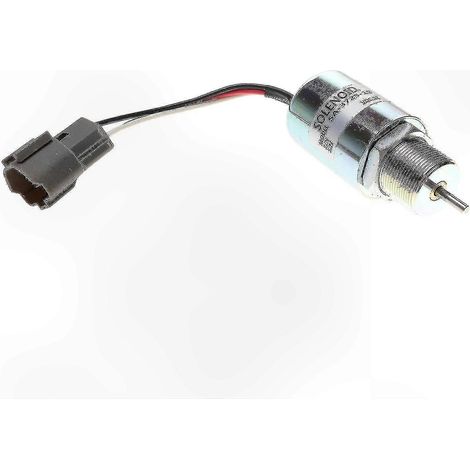 Électrovanne de coupure de carburant pour moteurs diesel 12V CC des modèles L2E, L3E, S3L et S4L, avec grille rouge et argent. (1/3)