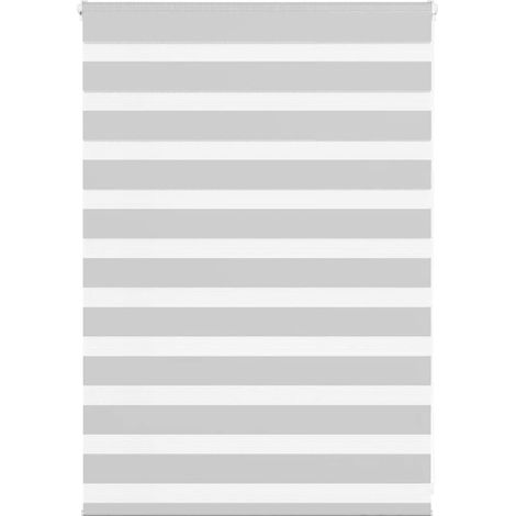 Doppelrollo Hellgrau 95x100 cm Stoffbreite 90,9 cm Polyester