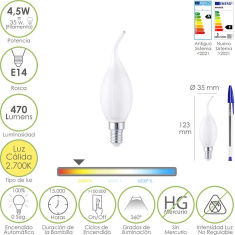 Lampe Maurer candle flame LED 4.5W 2700K