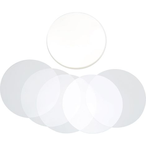 100Pcs Badge Film PVC Material Pattern Protection Wide Application Transparent Badge Protective Film75MM (1/5)