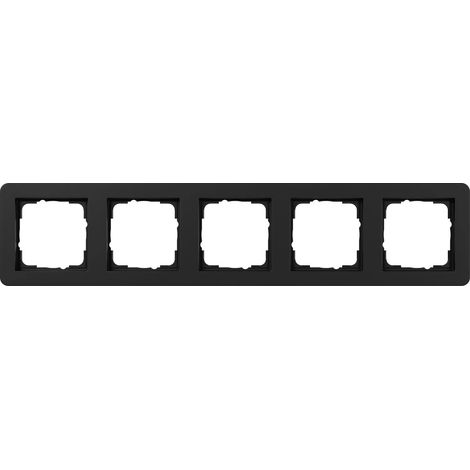 Gira Abdeckrahmen 5f Gira E1 Schwarz m [0215153], 0215 153