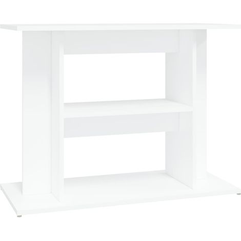 Support pour aquarium  Meuble pour Aquarium blanc 80x35x60 cm bois d'ingénierie CFW56325 (1/5)