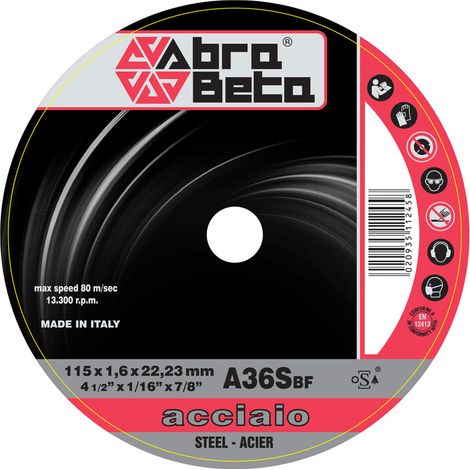 ABRABETA DISCO P/FERRO D 115X1,6 MM- 50,0 pz