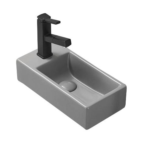 Mexen Inez Aufsatzwaschbecken rechts 40 x 20 cm, Hellgrau matt - 21484061P (1/2)