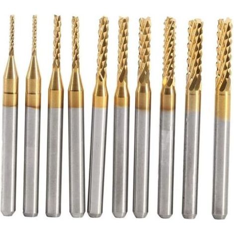 Fraise 3mm, Fraise 2mm, 2 pièces x 5 Tailles Fraise, Fraise coupants Rotary Bavures Diamètre Outil 1 mm 1.5MM 2MM 2.5MM 3MM Kit Pièces (1/5)
