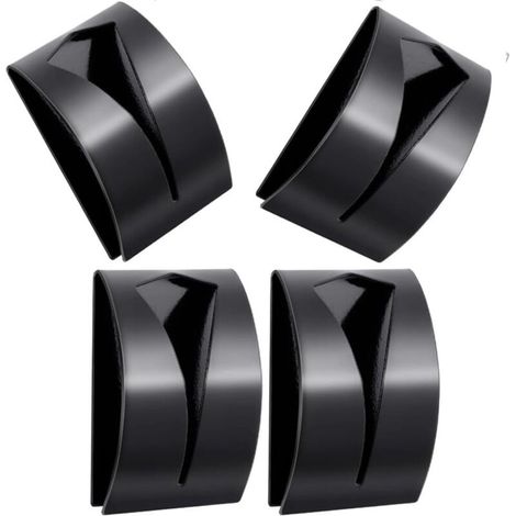 Set mit 4 selbstklebenden Handtuchclips aus Edelstahl – für Bad und Küche – kein Bohren erforderlich (Schwarz) (1/4)