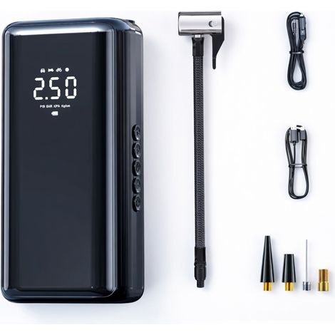 Inflador de neumáticos inalámbrico 7,4 V con pantalla digital para coche, modelo 5536 (1/5)