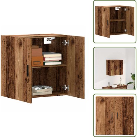 Wandschrank Altholz-Optik 60x31x60 cm Holzwerkstoff - Wandschrank - Wandschränke - Schrank - Aufbewahrungsschrank (1/5)
