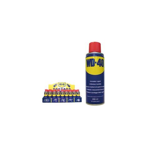 WD-40 LUBRIFICANTE SPRAY MULTIUSO 5 FUNZIONI ML.200- - ml.200 spray - 36 pezzi WD40