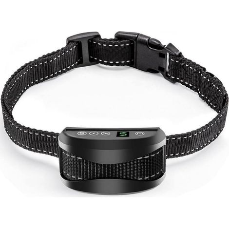 Collier anti-aboiement pour chien - 3 modes choc/vibration/sensibilité, réglable, adapté aux petits et grands chiens