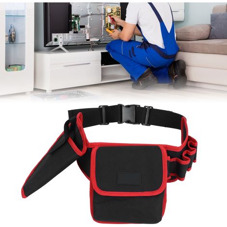 Sac à outils multifonctionnel, imperméable, épais et résistant à l'usure, sac à outils de ceinture pour électricien, style perceuse à main (1/5)