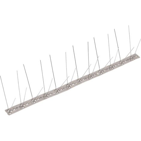 Ensemble de 20 pointes à 4 rangées contre oiseaux Inox 10 m CFW458569 (1/5)