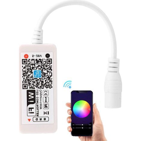WLAN-LED-Controller, intelligenter drahtloser RGB-LED-Lichtstreifen-Controller, RGB-LED-Lichtstreifen-Magic-Home-App, kompatibel mit Android 4.3/iOS 7.0 (1/5)