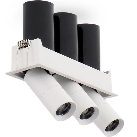 IluminaShop - Foco LED Orientable Mini White Tube Square 15W CCT IP20  3000+4000+6000 (1/2)