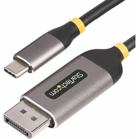 StarTech.com Câble USB-C vers DisplayPort de 3m, 8K 60Hz, 4K 144Hz, HDR, Câble Adaptateur USB-C vers DP, Câble de Conversion Vidéo USB Type-C vers DP 1.4, Compatible USB4/Thunderbolt 3/4