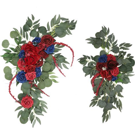 Arches de mariage fleuries, couronnes artificielles, décorations de mariage intérieures et extérieures (1/5)