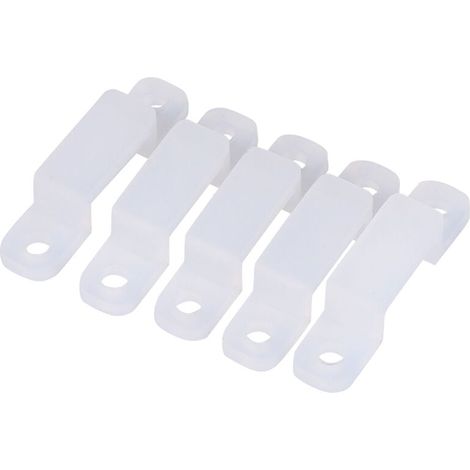 Packung mit 100 LED-Lichtleistenclips, LED-Lichtleisten-Befestigungsschlaufe mit Silikonclip, Lichtleisten-Befestigungsklammer mit Schrauben, 10 m LED-Lichtleiste 5050/5630/3528