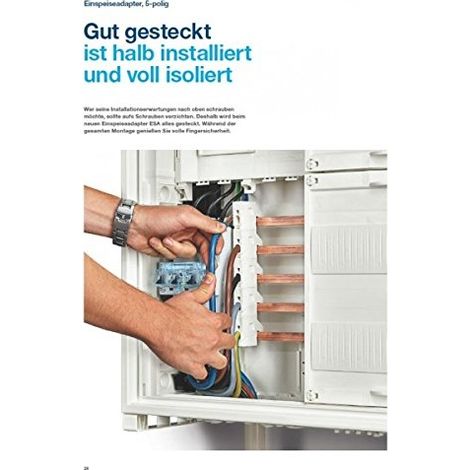 EINSPEISE ADAPTATEUR 125 A 5P 5 X 12 MM B23 MM 1-25 MM² HAGER K96ESA5