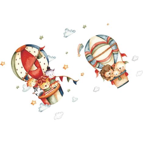 Stickers autocollants animaux et montgolfières pour la (1/5)