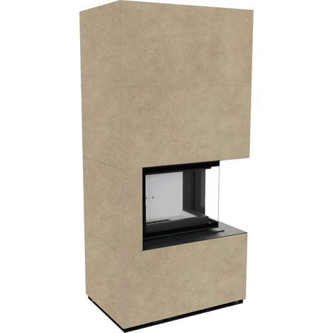 Kaminbausatz KRATKI FLOKI BOX rechts 8 kW Ø 160 Quarzsinter FOKOS RENA (1/4)