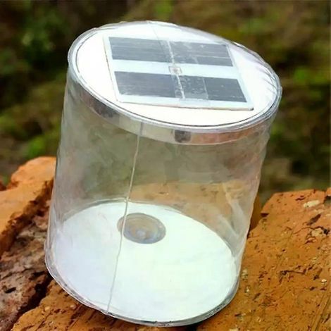1 Stück LED-Camping-Solarleuchte aus PVC, aufblasbar, wasserdicht, faltbar, JXLGV (1/5)