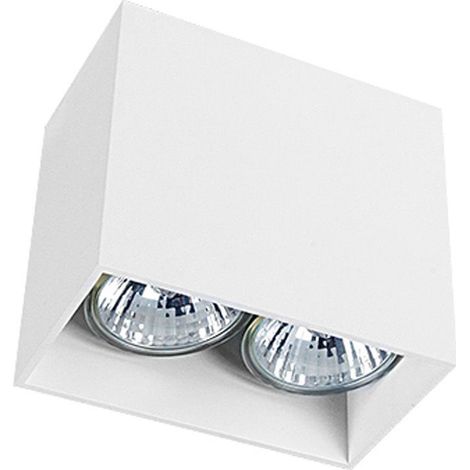 Aufbaustrahler Weiß Aluminium 2-flammig