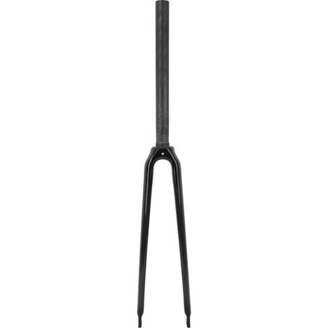 Fourche avant vélo route 700C carbone, frein C, pivot droit, déblocage rapide, brillant. (1/5)