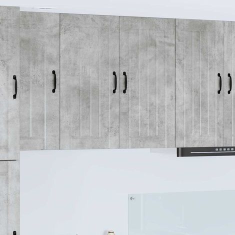 vidaXL Armadietto a muro LUCCA Grigio Cemento 80 x 31 x 80 cm